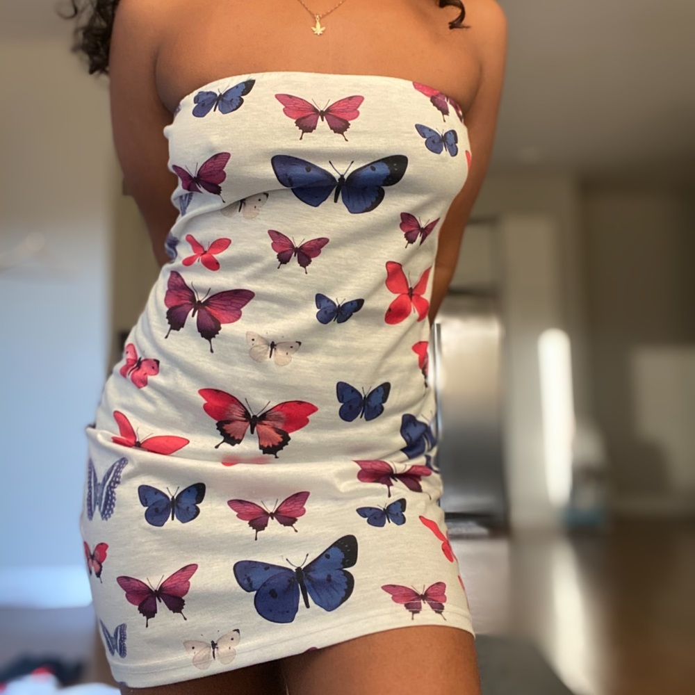 Butterfly mini dress